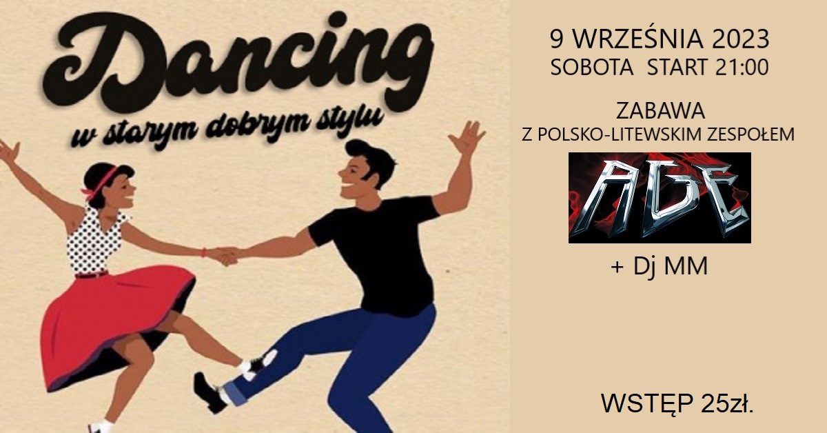 Jak za dawnych lat Dancing z zespołem AGE Dj Bilety Online Opis