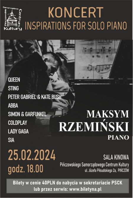 Maksym Rzemiński - Inspirations for solo piano - koncert