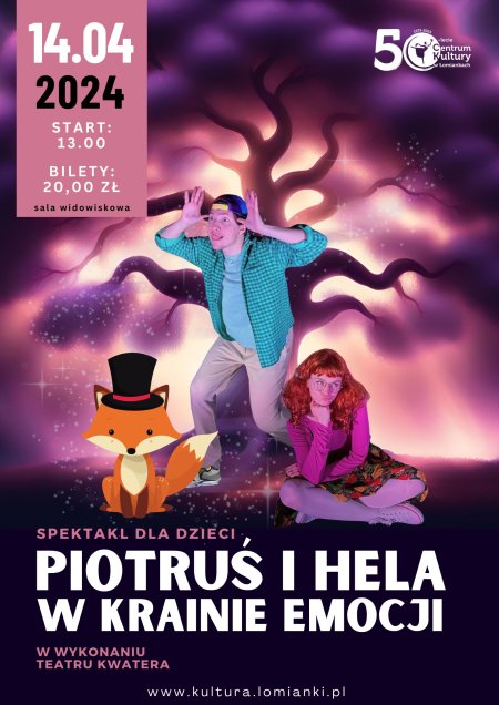 Spektakl dla dzieci: "Piotruś i Hela w krainie emocji" - dla dzieci