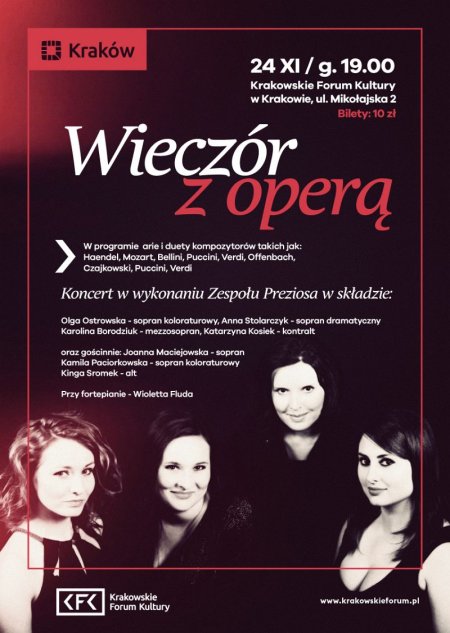 Zespół Preziosa - wieczór z operą - koncert