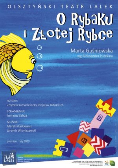 O Rybaku i Złotej Rybce przedstawienie Olsztyńskiego Teatru Lalek