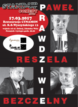 Paweł Reszela ze swoim programem BEZCZELNY - kabaret
