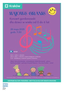 Majowe granie - koncert gordonowski dla dzieci w wieku od 0 do 6 lat - koncert