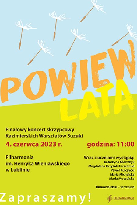 Niedzielny Poranek Muzyczny. „Powiew lata” - koncert