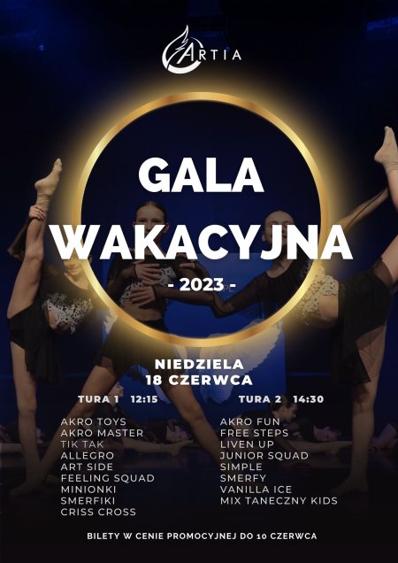 Artia Akademia Artystyczna - Gala Wakacyjna 2023 - Piotrków Trybunalski - koncert