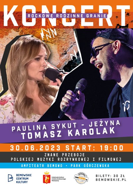 KONCERT ROCKOWE RODZINNE GRANIE Paulina Sykut-Jeżyna i Tomasz Karolak - koncert