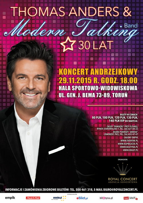 Thomas Anders & Modern Talking Band 30 LAT Koncert Andrzejkowy