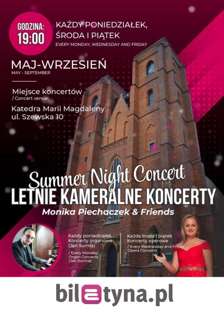 Letnie, kameralne koncerty u Marii Magdaleny - koncert organowy - koncert