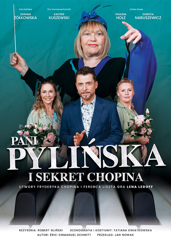 Plakat Pani Pylińska i sekret Chopina - spektakl komediowy z muzyką na żywo 209206