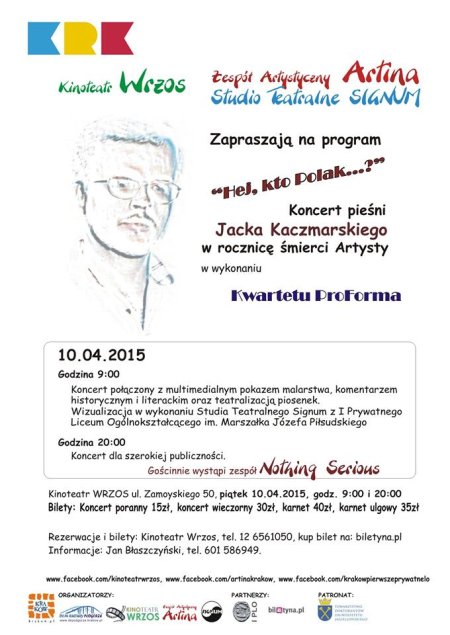 Kwartet ProForma - koncert pieśni Jacka Kaczmarskiego - koncert
