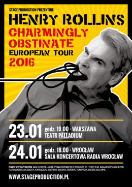 Henry Rollins "The Charmingly Obstinate" UK and European Tour - kabaret