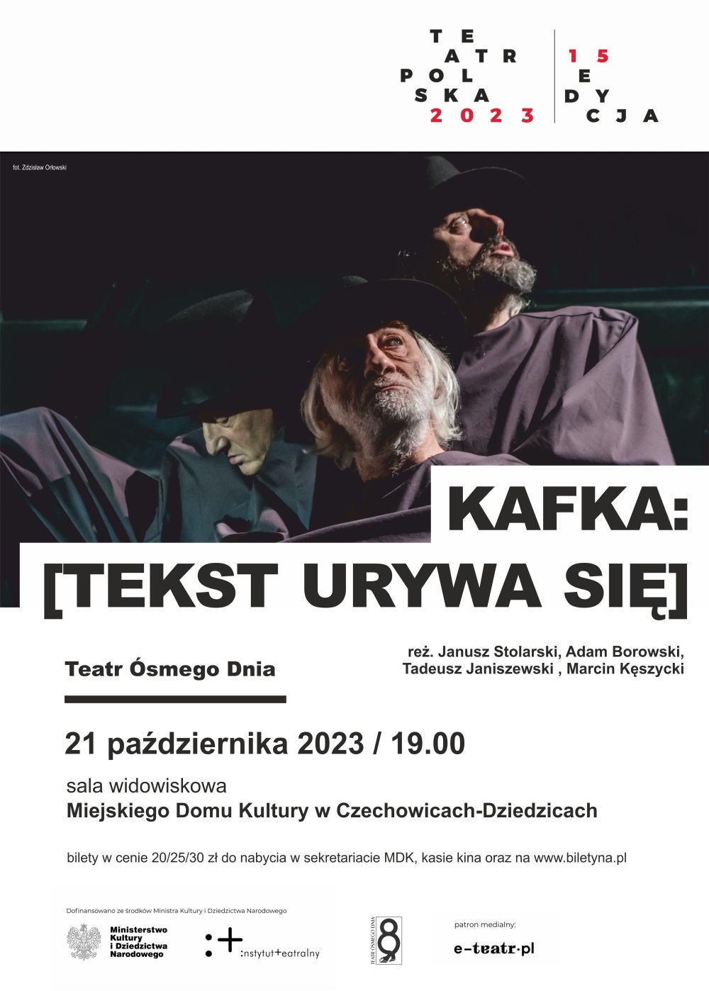 Plakat Kafka: [tekst urywa się]. TEATR POLSKA 210202