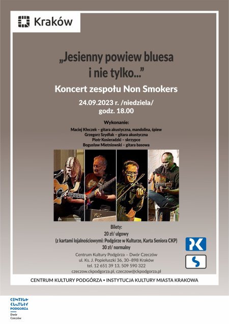Koncert zespołu Non Smokers "Jesienny powiew bluesa i nie tylko..." - koncert