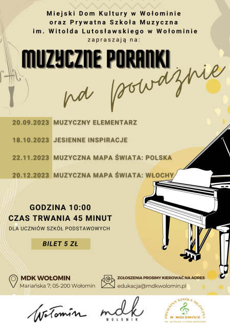 Muzyczne poranki na poważnie - koncert