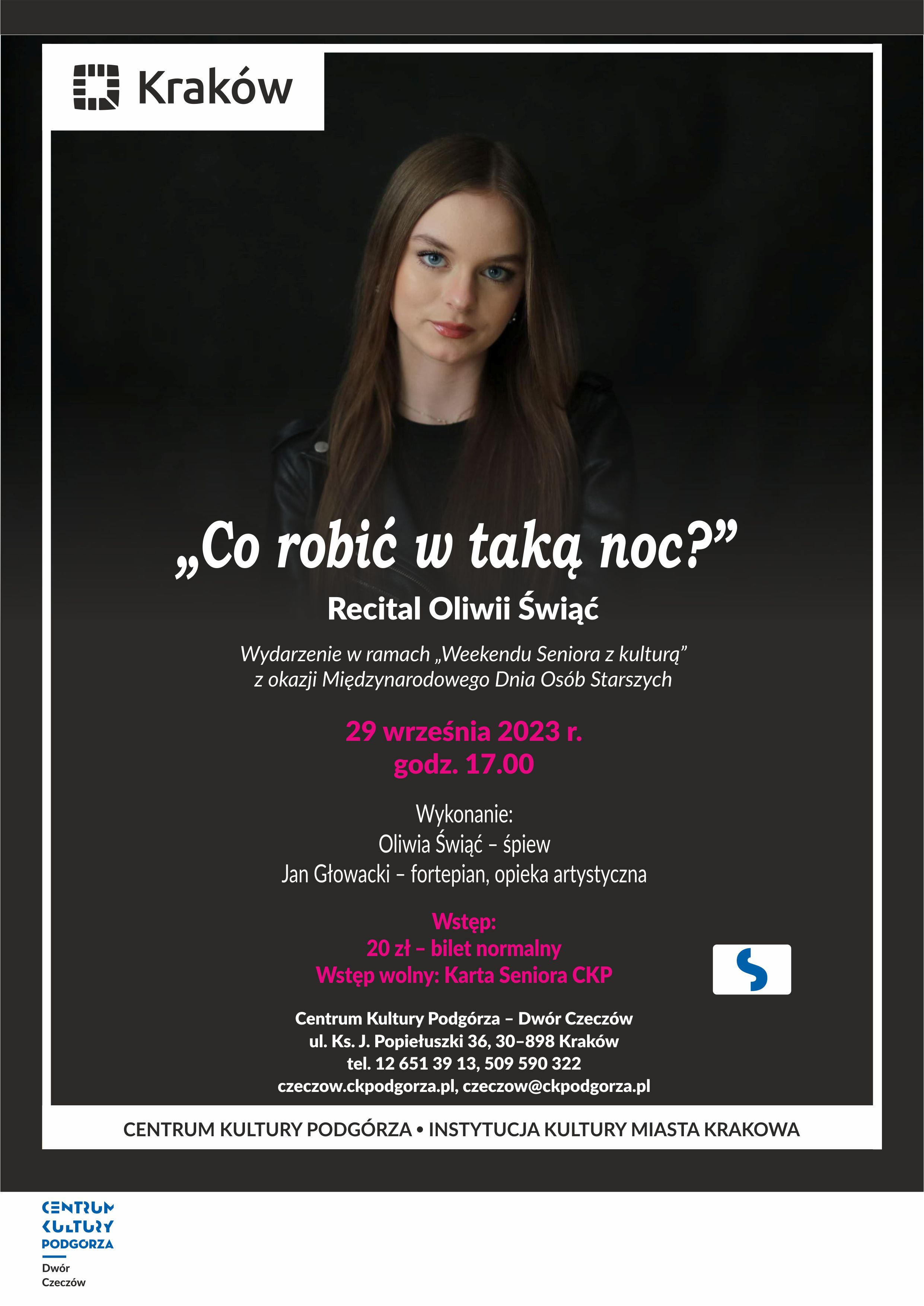 Plakat Recital Oliwii Świąć 
