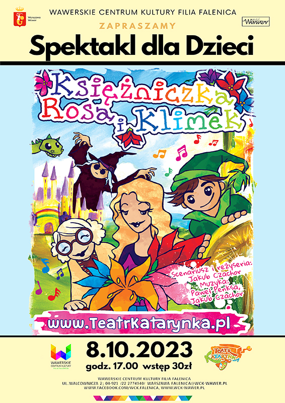 Plakat Księżniczka Rosa i Klimek - WCK Falenica 08.10.2023 210184