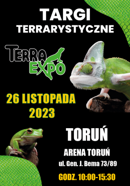 Toruńskie Targi Terrarystyczne Terra Expo Arena Toruń 26 listopada - targi