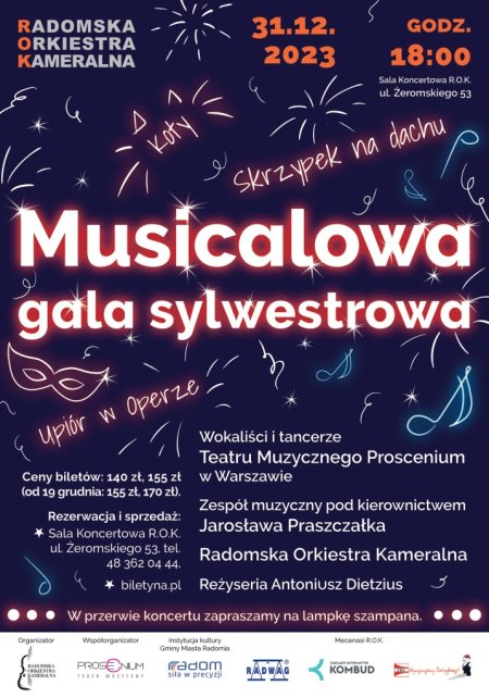Musicalowa Gala Sylwestrowa 2023 - koncert