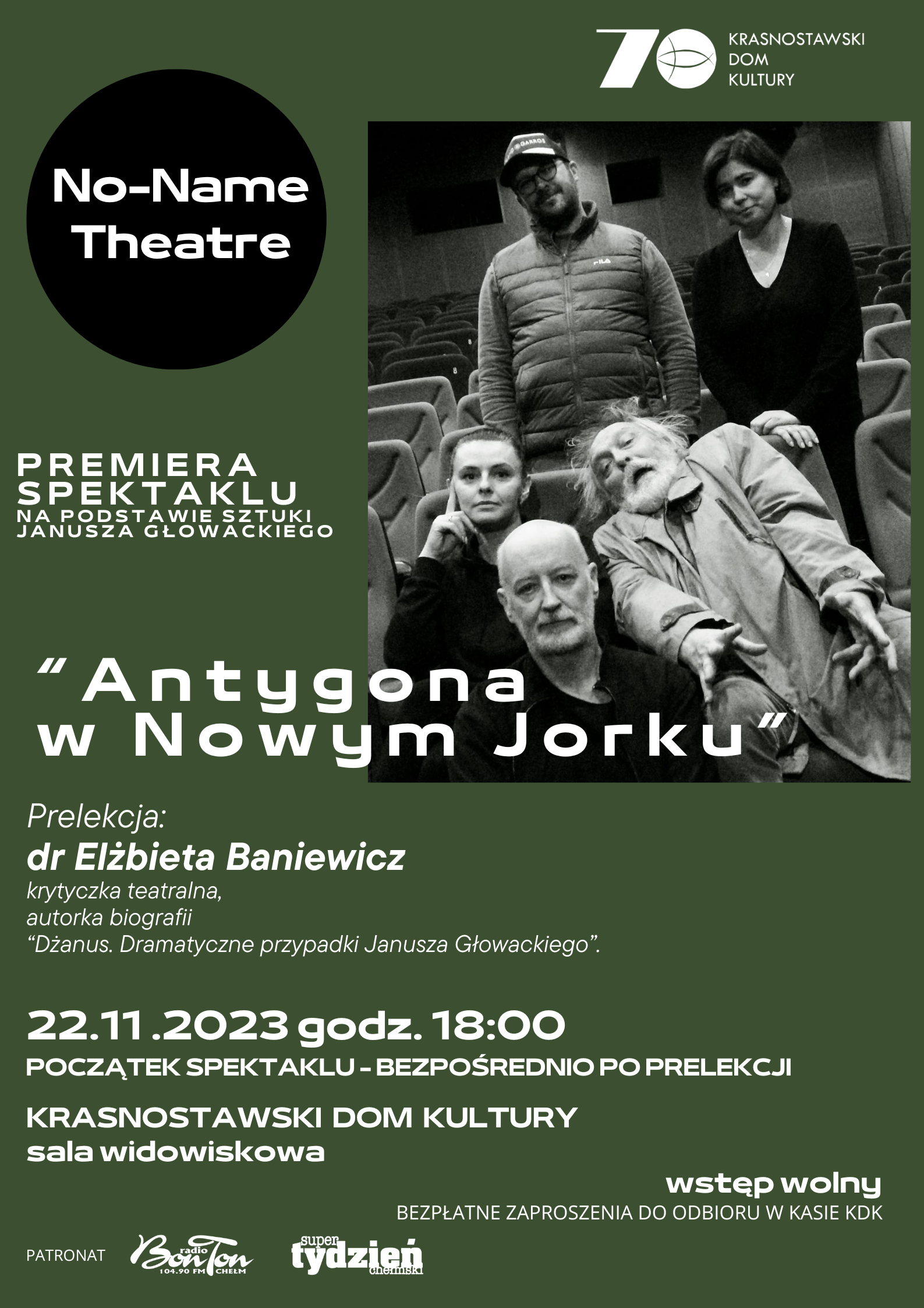 Premiera Spektaklu Antygona W Nowym Jorku W Wykonaniu No Name Theatre Bilety Online Opis 0837