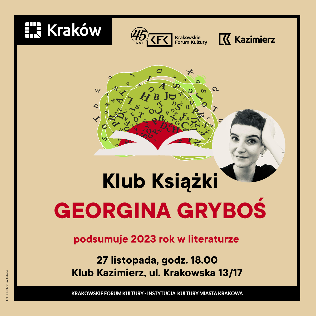 Plakat Klub Książki - Georgina Gryboś 230654