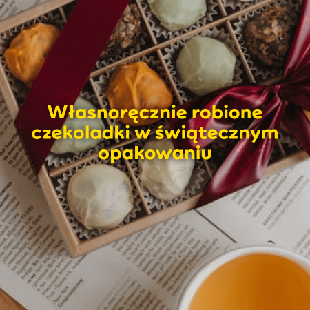 Własnoręcznie robione czekoladki w świątecznym opakowaniu  - warsztaty - inne