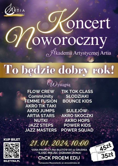 ARTIA Akademia Artystyczna - Koncert Noworoczny 2024 - Tomaszów Mazowiecki i Sulejów - koncert
