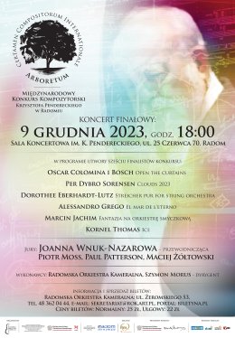V Międzynarodowy Konkurs Kompozytorski K. Pendereckiego ARBORETUM - Koncert finałowy - koncert
