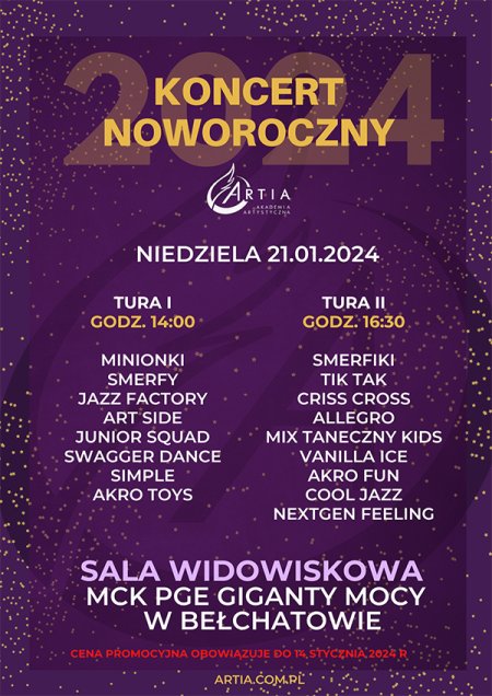 ARTIA Akademia Artystyczna - Koncert Noworoczny 2024 - Piotrków Trybunalski - koncert