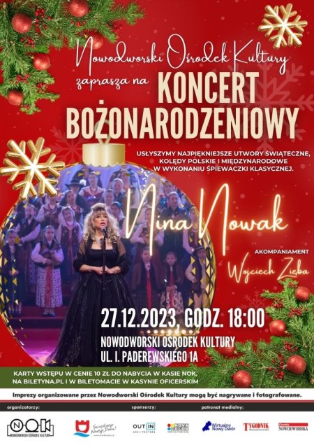 Koncert Bożonarodzeniowy- Nina Nowak - koncert