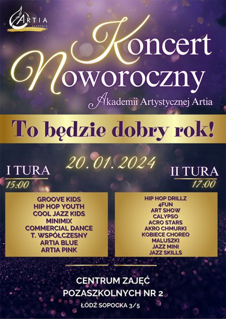 ARTIA Akademia Artystyczna - Koncert Noworoczny 2024 - Łódź - koncert
