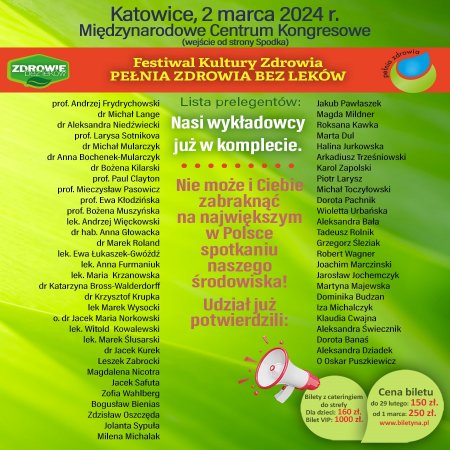 Festiwal Kultury Zdrowia - Pełnia Zdrowia bez leków - inne