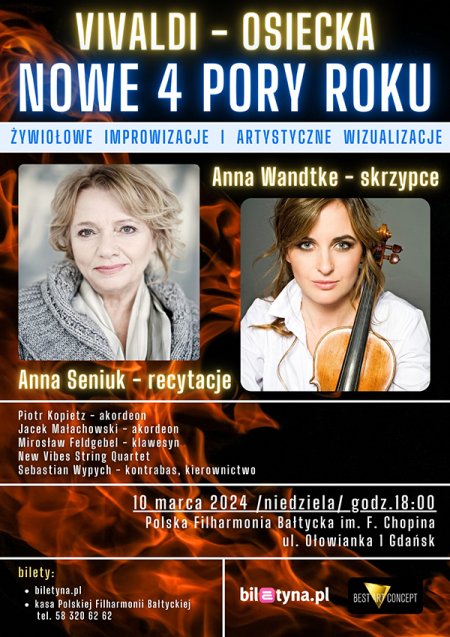 Vivaldi / Osiecka - "Nowe 4 Pory Roku" żywiołowe improwizacje i artystyczne wizualizacje - koncert