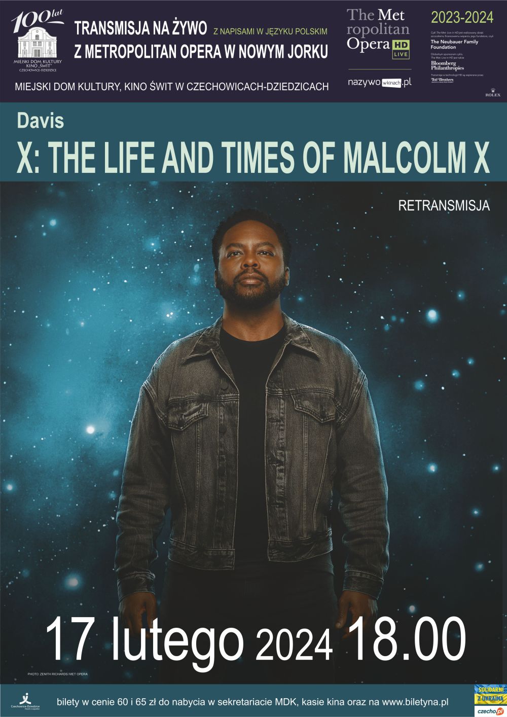 MET X The Life and Times of Malcolm X. Davis Bilety Online, Opis