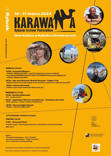 Rybnicki Festiwal Podróżników KARAWANA 2024 - festiwal