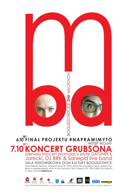 XVI Boguszowickie Dni Młodych - GRUBSON - koncert