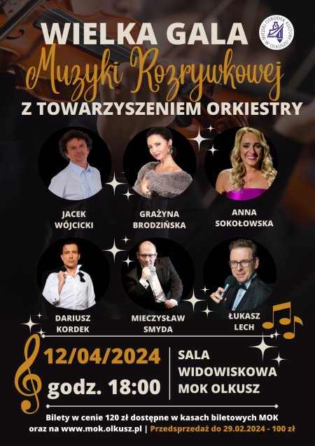 Wielka Gala Muzyki Rozrywkowej z towarzyszeniem orkiestry - koncert