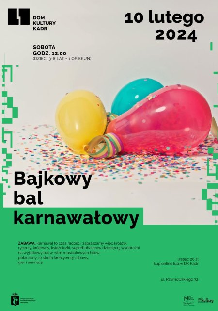 Bajkowy bal karnawałowy dla dzieci (3-8 lat) - dla dzieci