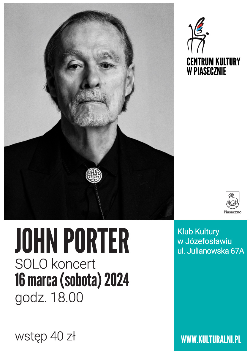 Plakat JOHN PORTER  - SOLO  koncert 262965