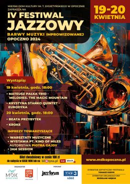 IV Festiwal Jazzowy  -  Barwy Muzyki Improwizowanej Opoczno 2024 - festiwal