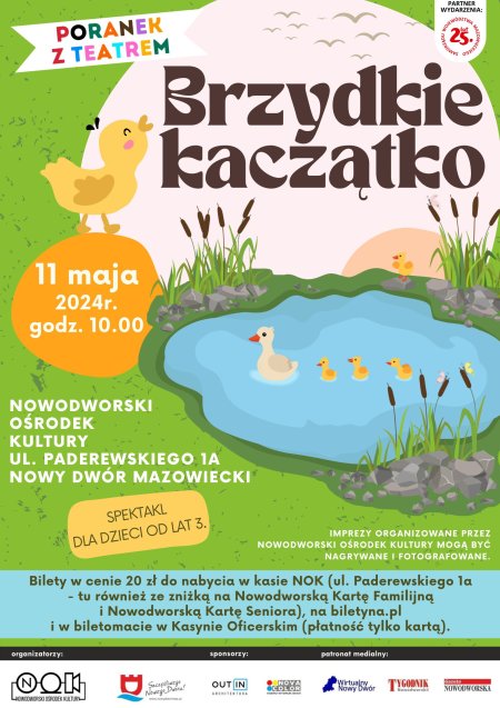 PORANEK Z TEATREM: "Brzydkie kaczątko" - dla dzieci