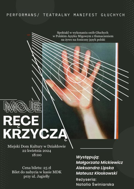 "Moje ręce krzyczą" - spektakl