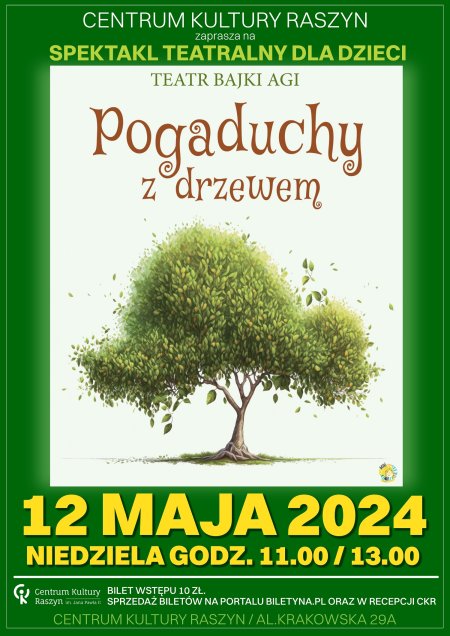 Spektakl dla dzieci "Pogaduchy z drzewem" w wykonaniu Teatru BAJKI AGI - dla dzieci