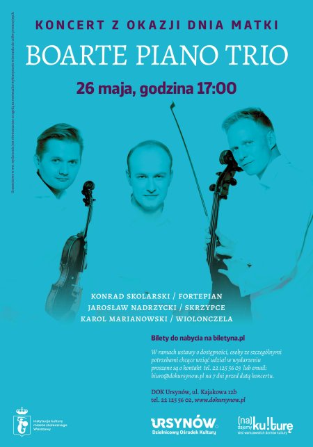 Boarte Piano Trio - Koncert z okazji Dnia Matki - koncert