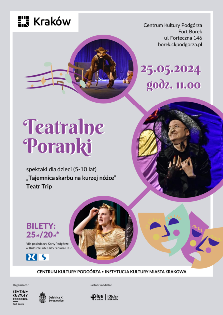 Teatralne Poranki w Forcie Borek "Tajemnica skarbu na kurzej nóżce" - spektakl