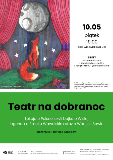 Teatr na dobranoc - Bajki i legendy z Teatrem pod Orzełkiem - spektakl