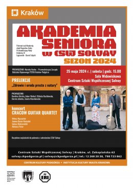 25.05.2024, godz.15.00 – AKADEMIA SENIORA Cracow Guitar Quartet - koncert