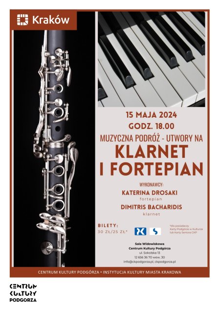 Koncert „Muzyczna podróż – utwory na klarnet i fortepian” - koncert