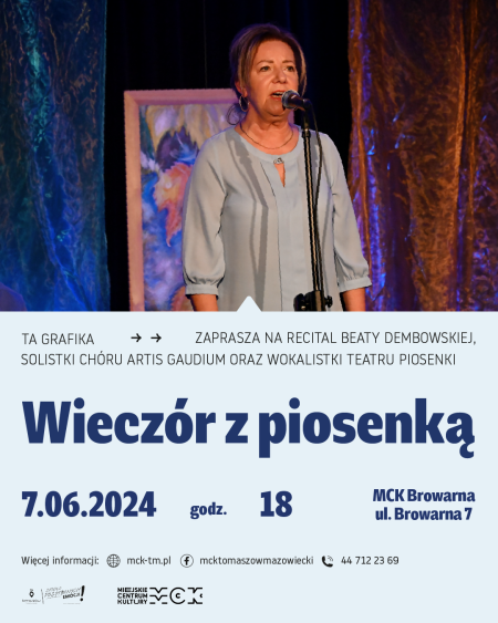 "Wieczór z piosenką" recital Beaty Dembowskiej - koncert