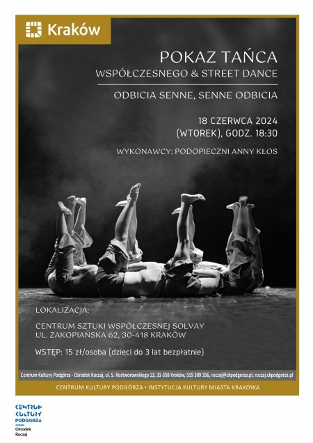 ,,Odbicia senne, senne odbicia’’. Pokaz tańca współczesnego & street dance - inne