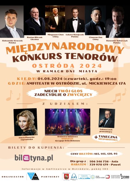 Międzynarodowy Konkurs Tenorów Ostróda 2024 - koncert